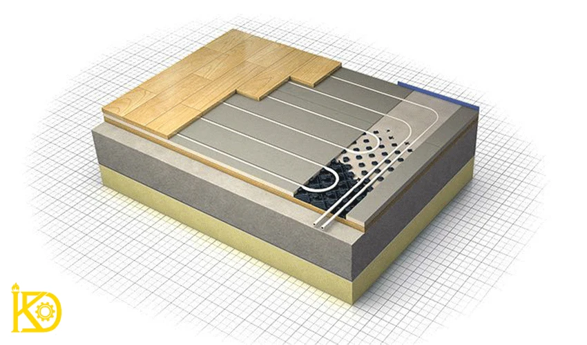 نمای کلی سیستم گرمایش از کف