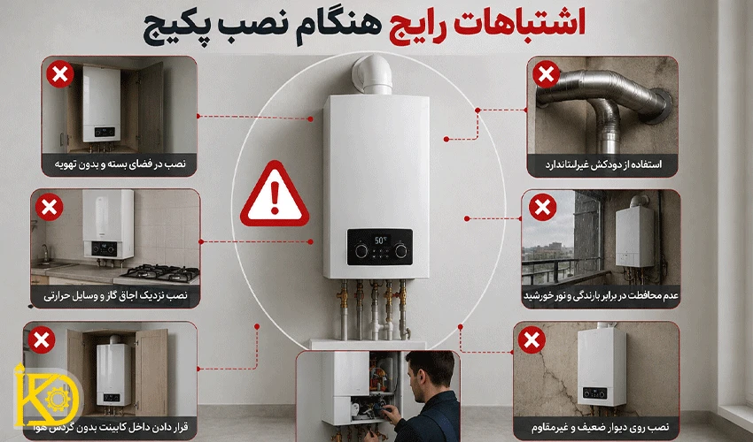 تصویر از اشتباهات رایج هنگام نصب پکیج