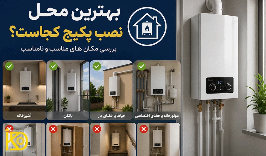 تصویر از بهترین مکان برای نصب پکیج